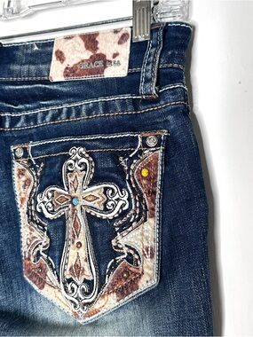 GRACE In LA Easy Fit Western Jeans 26